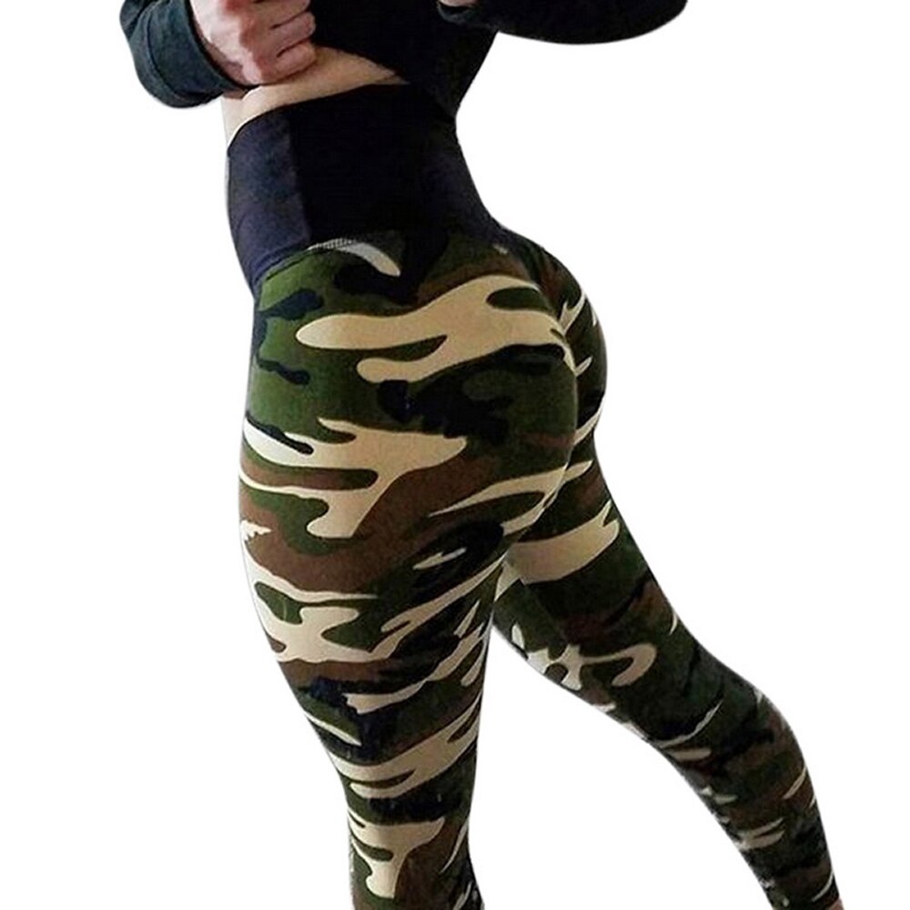 Camo Leggings - black / Waist-64-68cm/25.2-26.77in, Length-92cm/36.22in