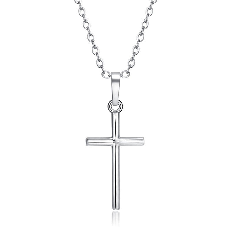 Cross Pendant Necklace - SILVER B