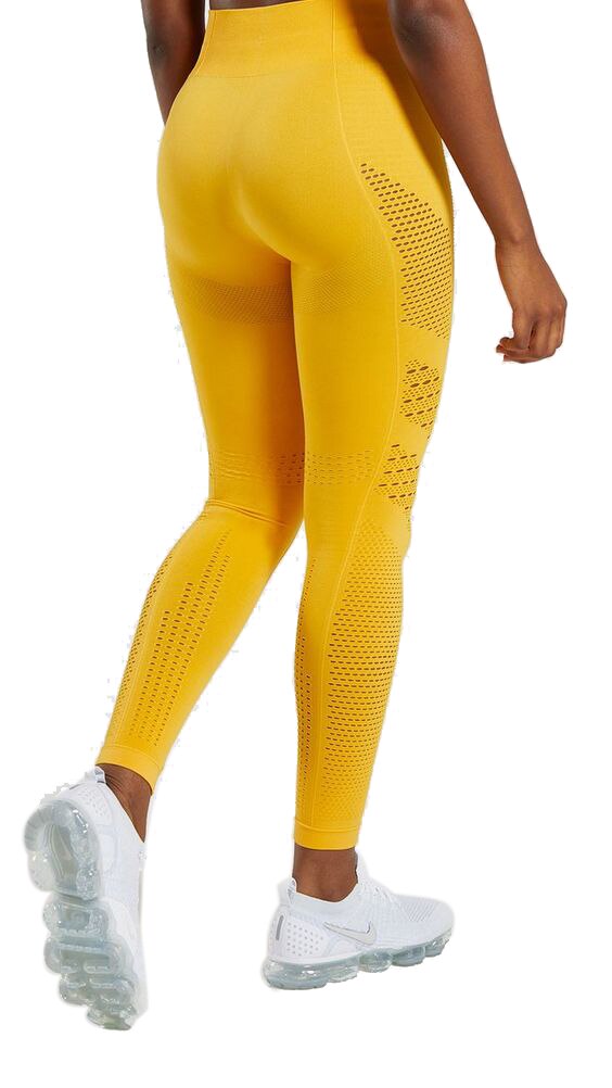 2pc Yoga Leggings Set - yellow pants / M