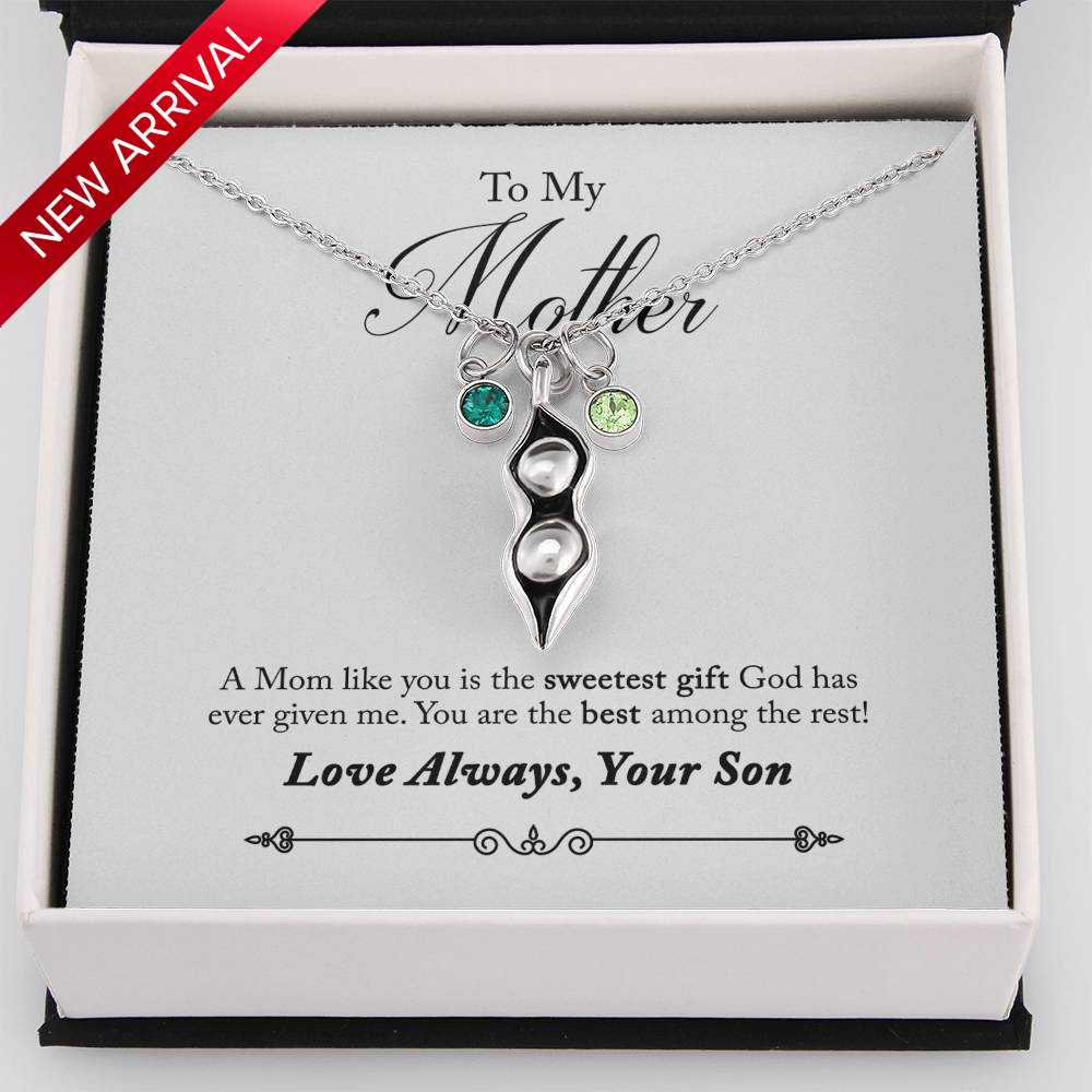 Necklace and Gift Card Set (Son to Mother) - Necklace - 2 Peas