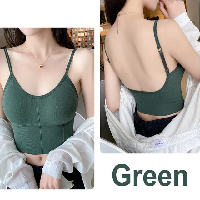 Tank Crop Top - Long Style Green / 35-50KG cup ABCD / China - Long Style Green / 35-50KG cup ABCD / Russian Federation