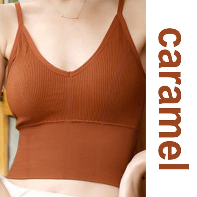 Tank Crop Top - Long Style caramel / 35-50KG cup ABCD / China - Long Style caramel / 35-50KG cup ABCD / Russian Federation