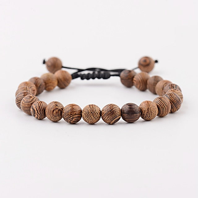 Natural Wood Beads Cross Prayer Bracelets - ABK040-1 / China - ABK040-1 / United States