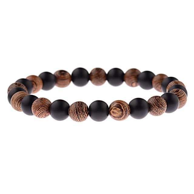 Natural Wood Beads Cross Prayer Bracelets - ABJ036-1 / China - ABJ036-1 / United States