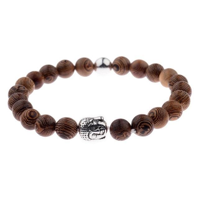 Natural Wood Beads Cross Prayer Bracelets - ABJ007-2 / China - ABJ007-2 / United States