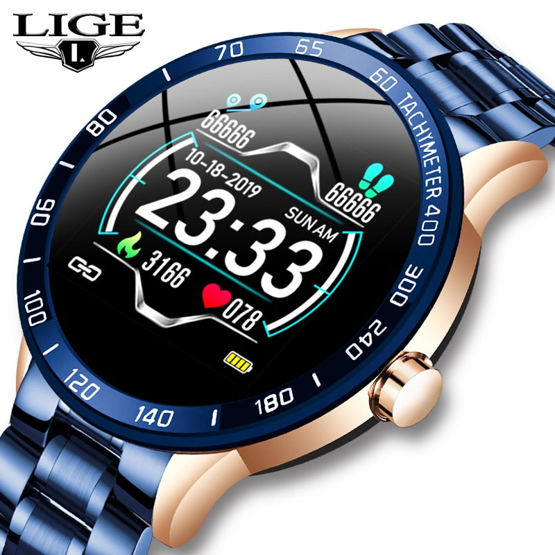 LIGE Steel Band Smart Watch