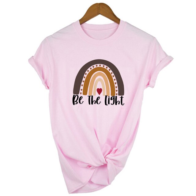 Be The Light T-Shirt - Pink / M - Pink / S - Pink / XXL - Pink / XL - Pink / L