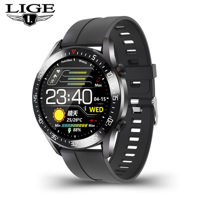 LIGE New Steel Band Digital Watch - Black / China