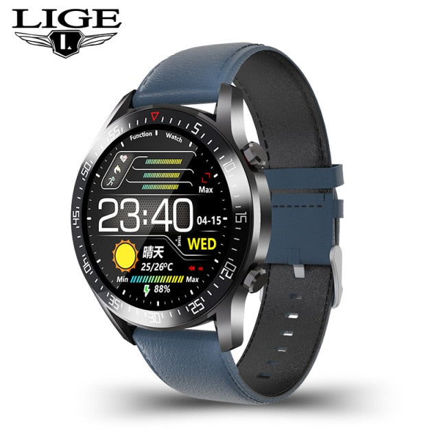 LIGE New Steel Band Digital Watch - Blue / China