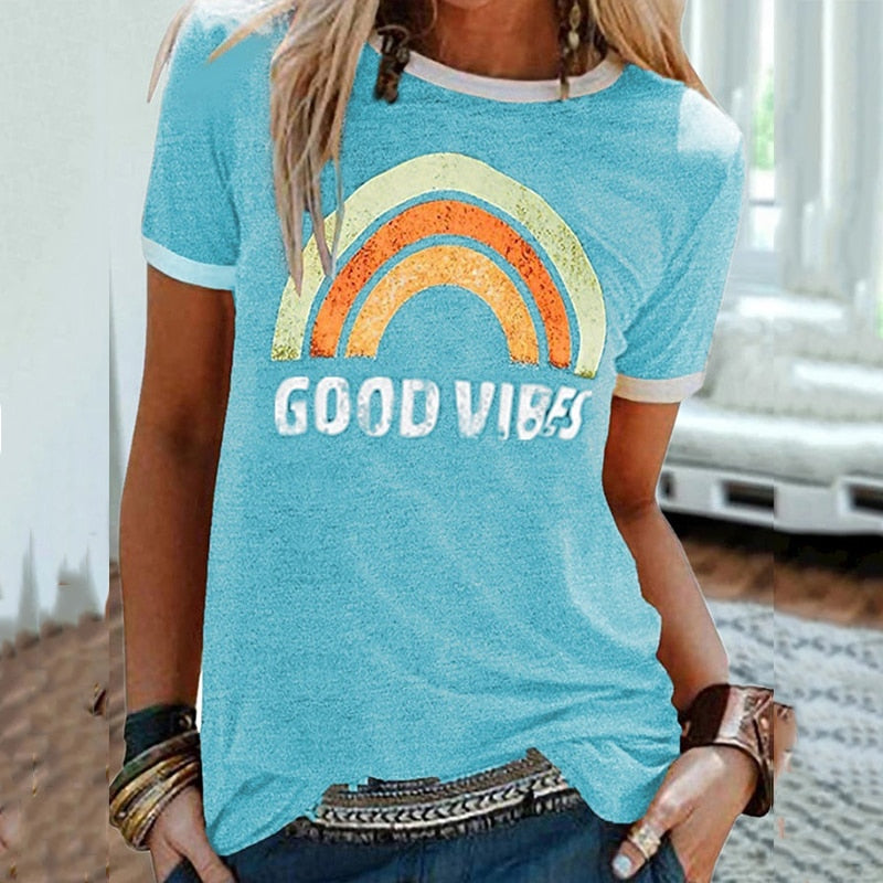 Rainbow Good Vibes T-Shirt