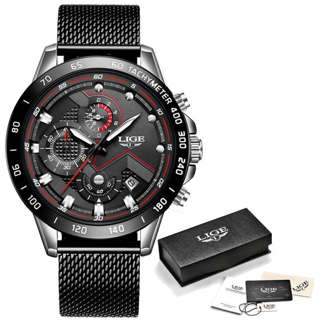 LIGE 2021 Men’s Watch - Silver black / SPAIN - Silver black / Russian Federation - Silver black / China