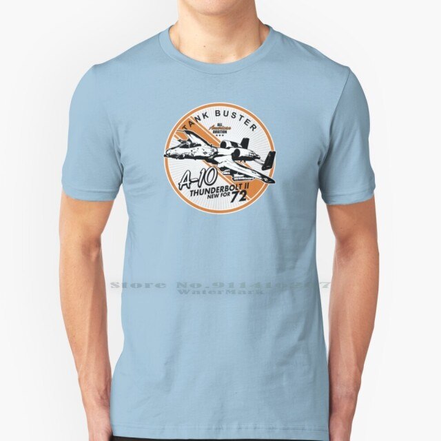 A - 10 Thunderbolt T Shirt - MTee-Sky Blue / S